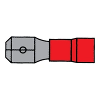 Flatstift rød - 6,4 x 0,8mm 10 stk